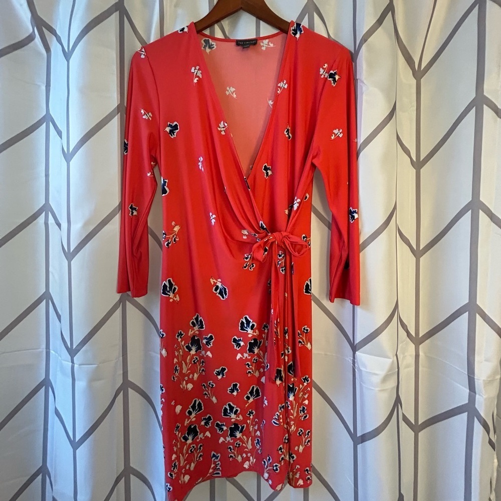 The Limited Red Floral Long Sleeve Dress